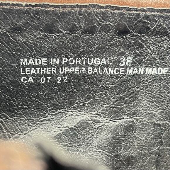 Dansko Risa Brown Distressed Leather Knee High Cuffed Zip Heel Boot Size 7.5-8 - Picture 13 of 13